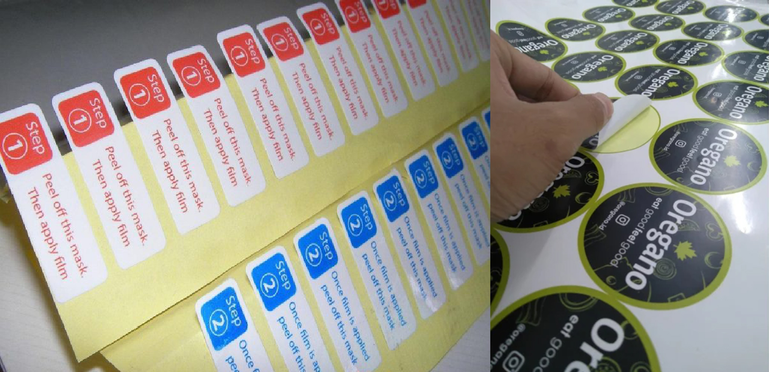 Label half cutting